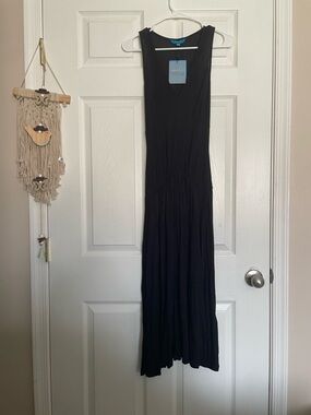 NWT Vintage Derek Lam Black Maxi Dress with V Neck Size XS